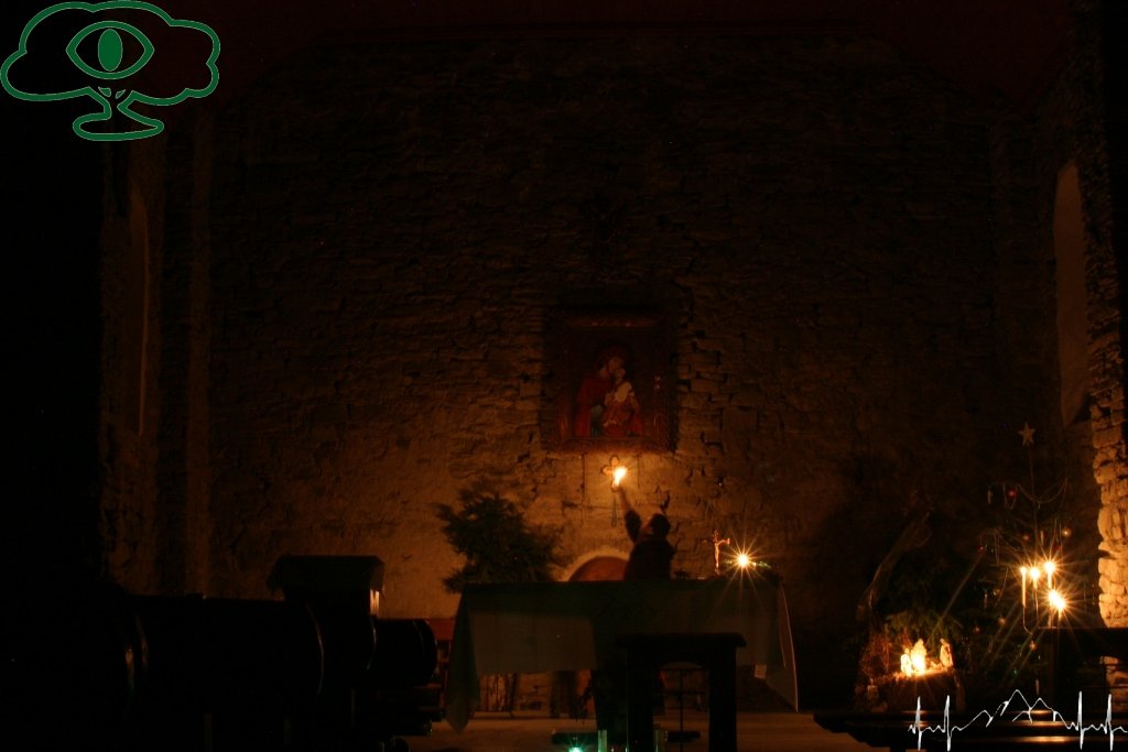 Samochodowy szlak Bieszczady wg Barnaby. Pk 19 Łopienka - w nocy Samochodowy szlak Bieszczady wg Barnaby. Pk 19 Łopienka - w nocy