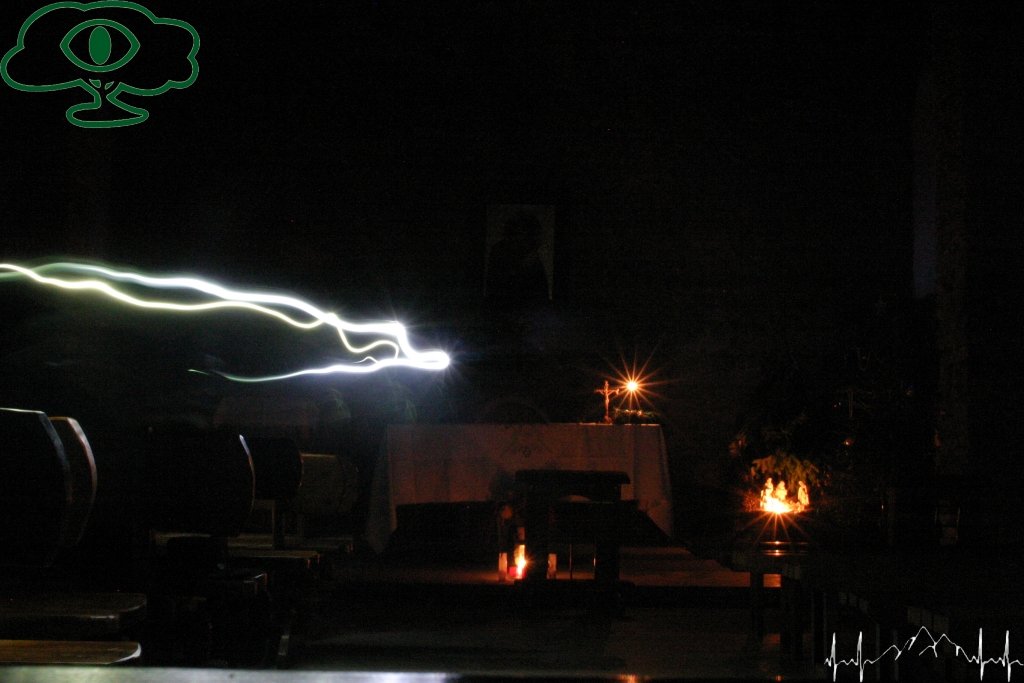 Samochodowy szlak Bieszczady wg Barnaby. Pk 19 Łopienka - w nocy Samochodowy szlak Bieszczady wg Barnaby. Pk 19 Łopienka - w nocy